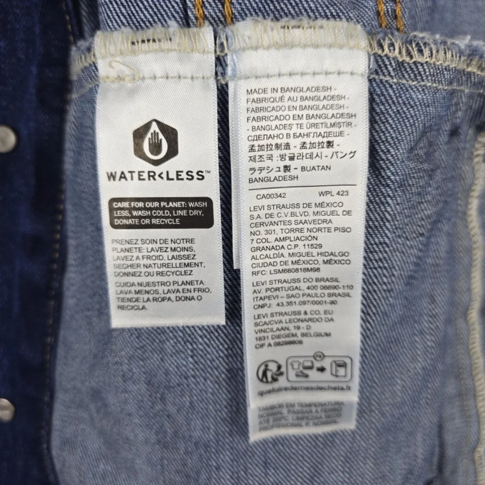 Levi's Men's Trucker Jacket Type III Indigo Blue Wash - Size Medium 72334-4216 - Picture 8 of 12